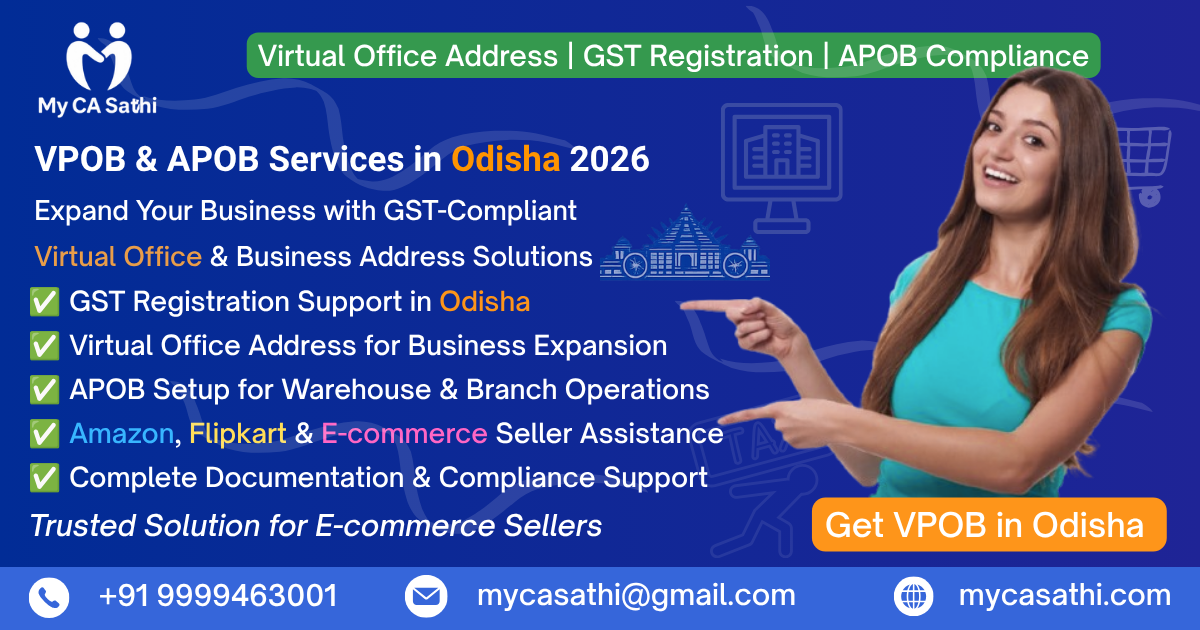 VPOB & APOB Services in Odisha 2026 – GST Registration, Virtual Office & Business Expansion Guide image
